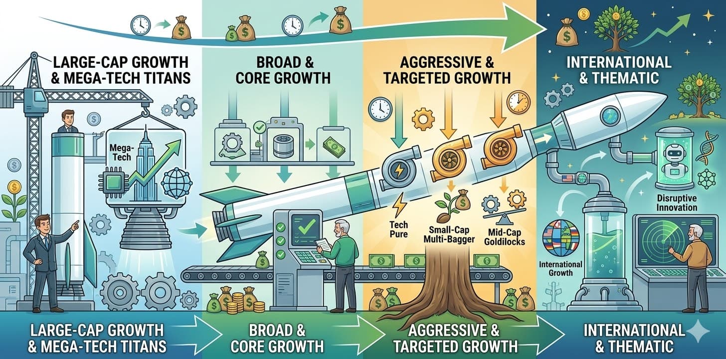 10 Best Growth ETFs for Maximum Returns in 2026 - Dividend investing guide illustration