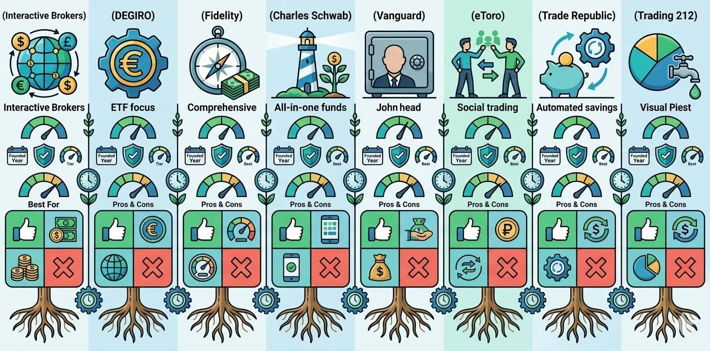 Top 8 Investment Brokers for Dividend Investors - Dividend investing guide illustration